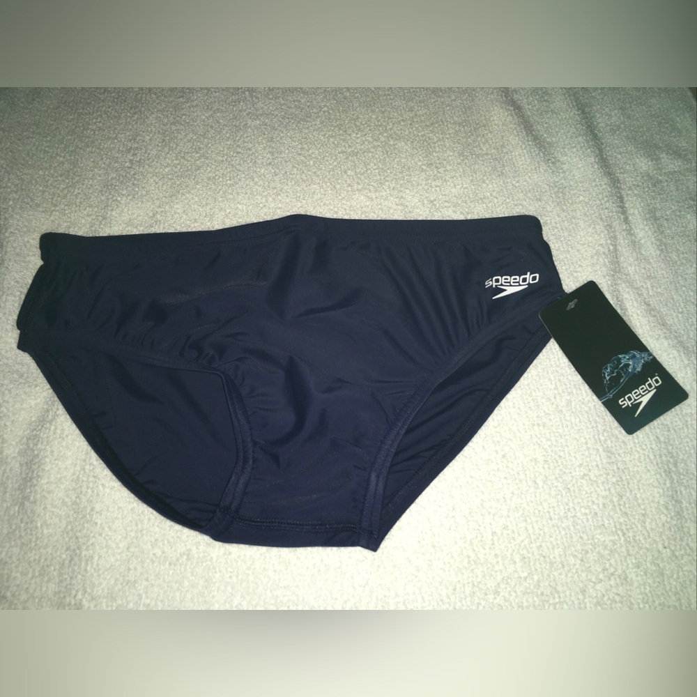 Speedo Men's Navy Swim Briefs Sz 34 NWT